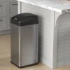 13 Gallon Stainless Steel Rectangular Sensor Trash Can