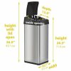 13 Gallon Stainless Steel Rectangular Sensor Trash Can