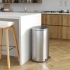 13 Gallon Stainless Steel Step Trash Can (Silver Metallic)