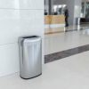 16 Gallon Elliptical Open Top Stainless Steel Trash Can