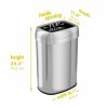 16 Gallon Elliptical Open Top Stainless Steel Trash Can