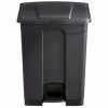 17 Gallon Plastic Step-On Trash Receptacle (Black)