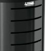 35 Gallon Metal Round Roto Molded Lid Trash Can (Black)