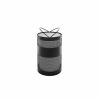 51 Gal Black Steel Round Drop Top Waste Can W/ Levelers & Rigid Liner