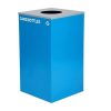 87G Open Top Can Receptacle Blue Recycle Bin Combo Station