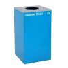 87G Open Top Can Receptacle Blue Recycle Bin Combo Station