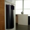 9 Gallon Stainless Steel Half-Round Side-Entry Trash Can (Black/Steel)