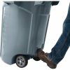 Commercial 44 Gal. Brute Round Vented Wheeled Trash Can (Gray) (4-Case)