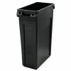 Commercial Slim Jim 23 Gallon Trash Can W/ Venting Channels