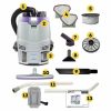 Gofit 3 Cordless Commercial Backpack Vacuum W/Xover Two-Piece Wand Kit