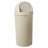 Marshal 15 Gallon Plastic Round Trash Can (Beige)