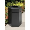 Products Polytec 30 Gallon Hexagon Trash Can (Black)