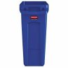 Slim Jim 16 Gallon Rectangle Trash Can (4-Pack) (Blue)