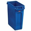 Slim Jim 16 Gallon Rectangle Trash Can (4-Pack) (Blue)