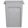 Slim Jim 23 Gallon Rectangle Trash Can (4-Pack) (Gray)