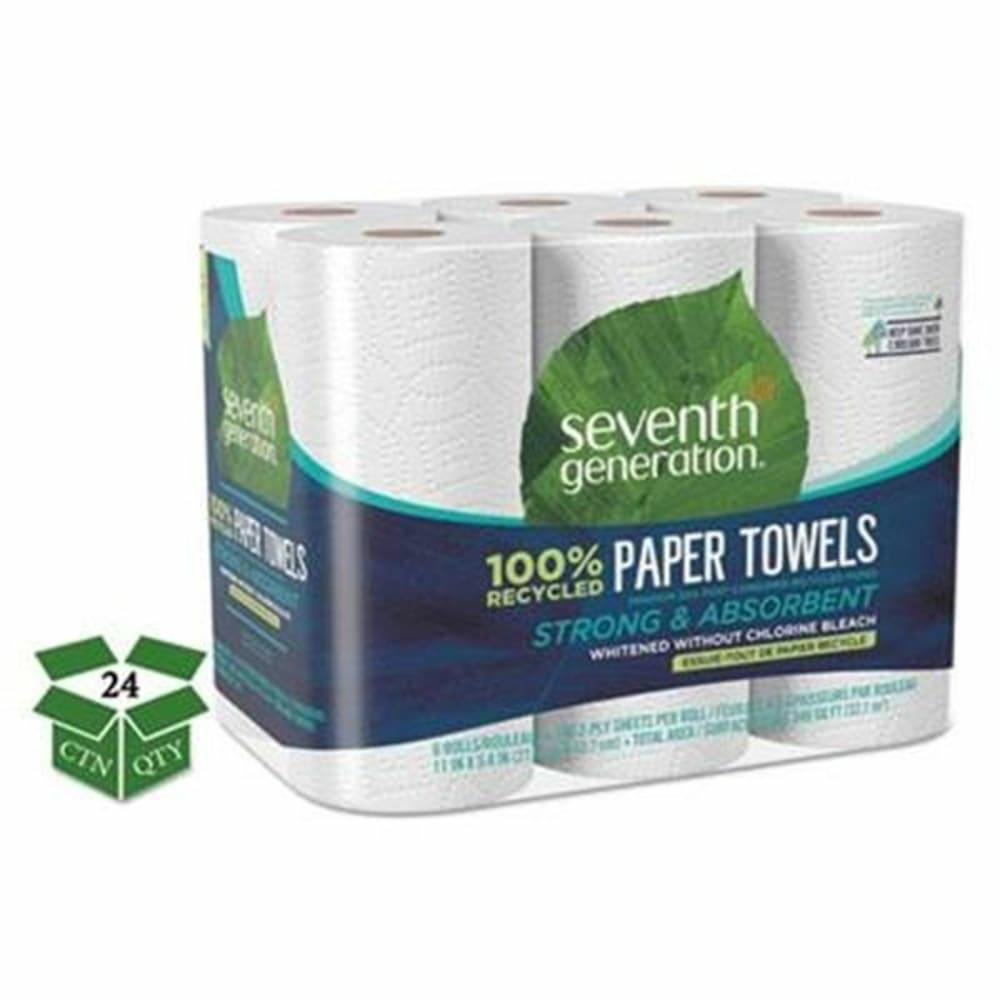 100% Recycled Paper Towel Rolls, 2-Ply, Carton Of 4