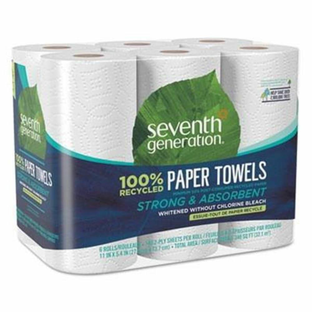 100% Recycled Paper Towel Rolls, 2-Ply, Package Of 6