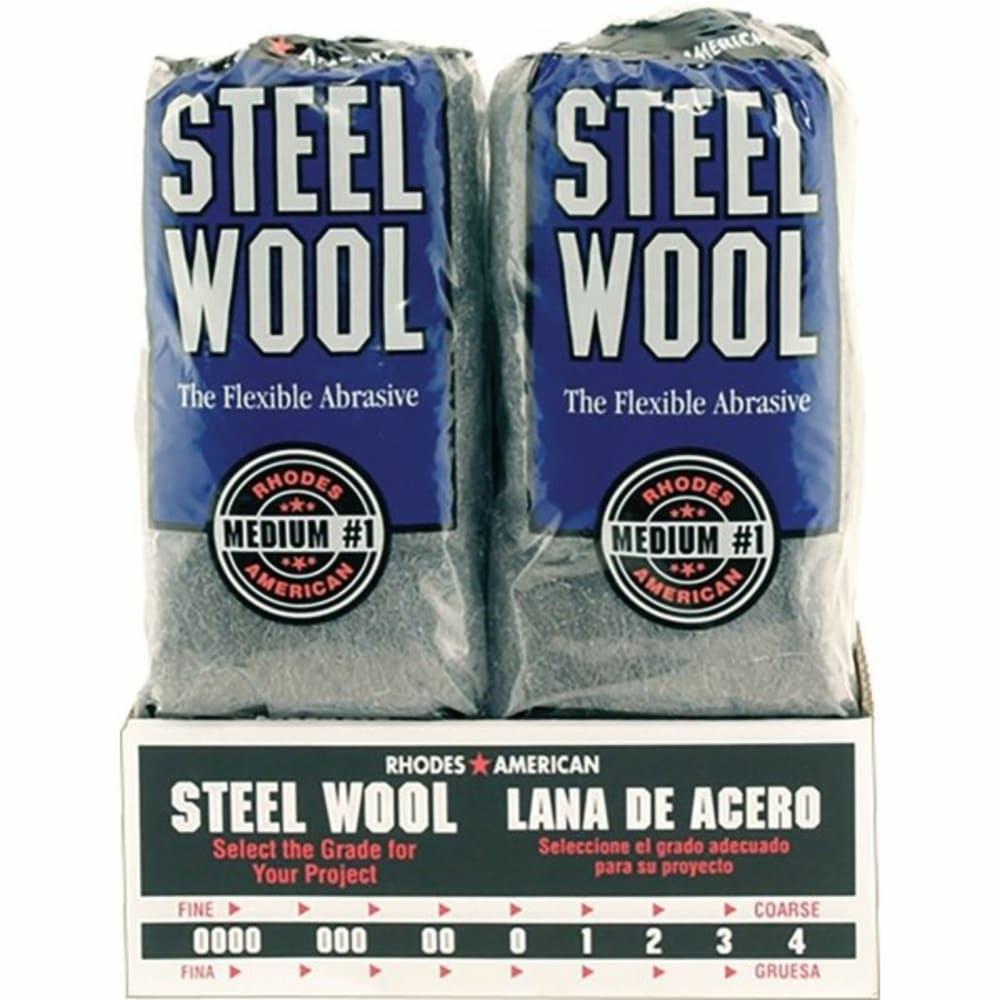 106604-06 Grade 1 Steel Wool 16 Pad Poly Sleeve, Case Of 96