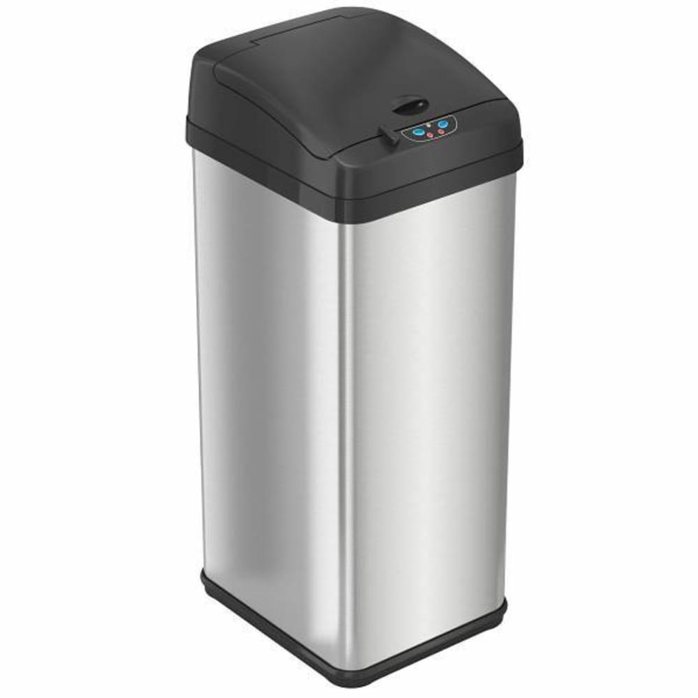 13 Gallon Stainless Steel Rectangular Sensor Trash Can