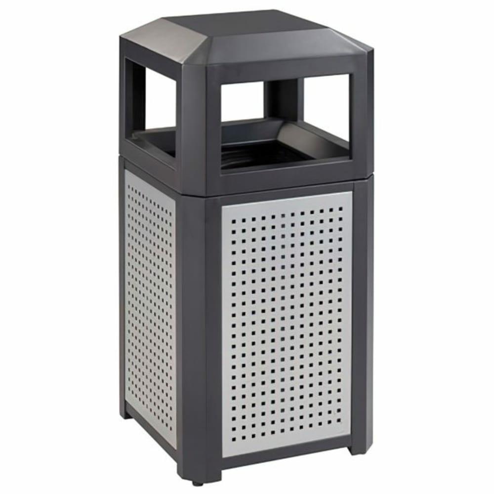 15 Gallon Evos Series Steel Waste Container (Black)