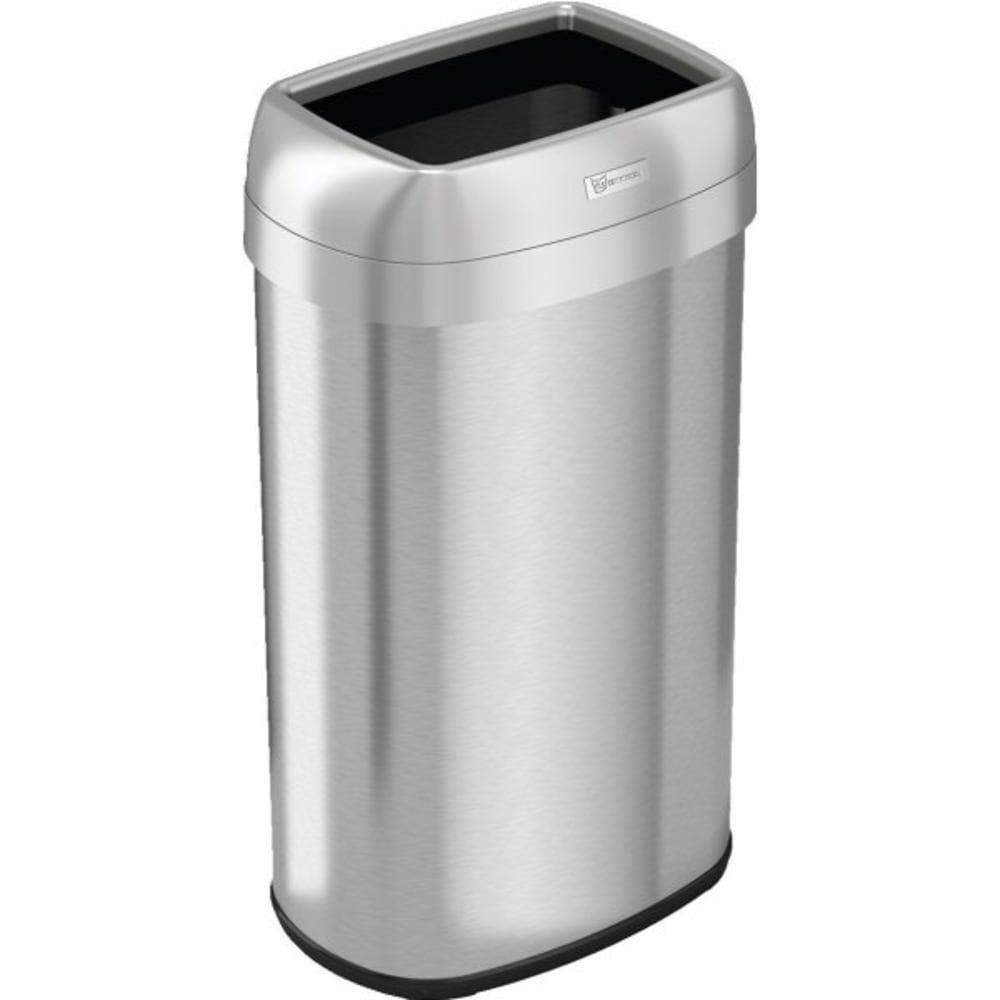 16 Gallon Elliptical Open Top Stainless Steel Trash Can