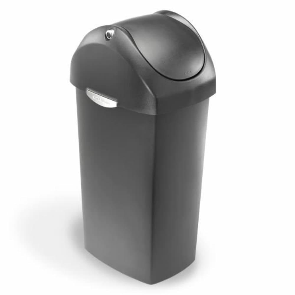 16 Gallon Swing Dome Lid Trash Can (Gray)