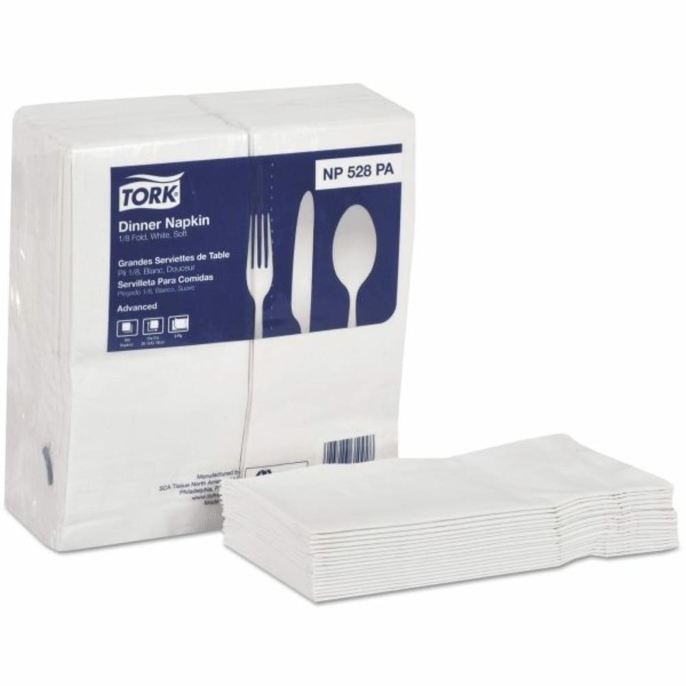 1/8 Fold 2-Ply Advanced Soft Dinner Napkins (Carton Of 2800) (White)