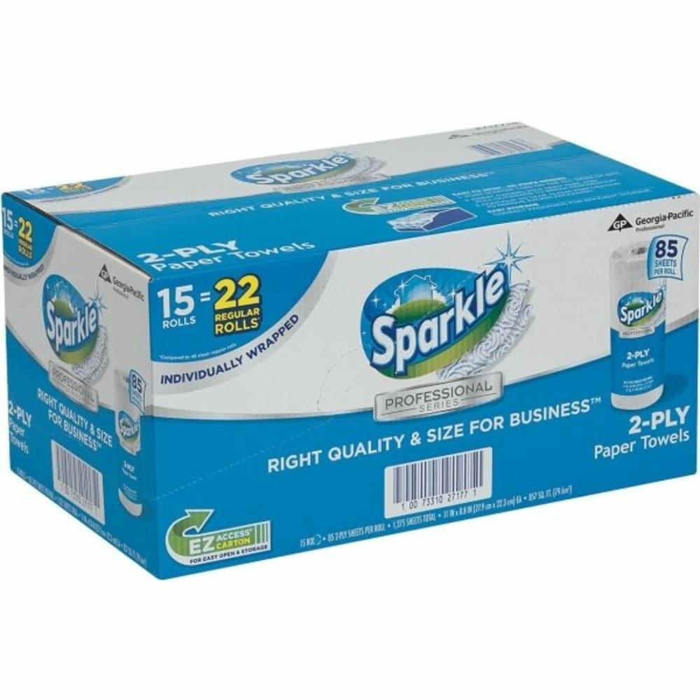 2-Ply White Perforated Paper Towel Roll 15-Rolls Per Case