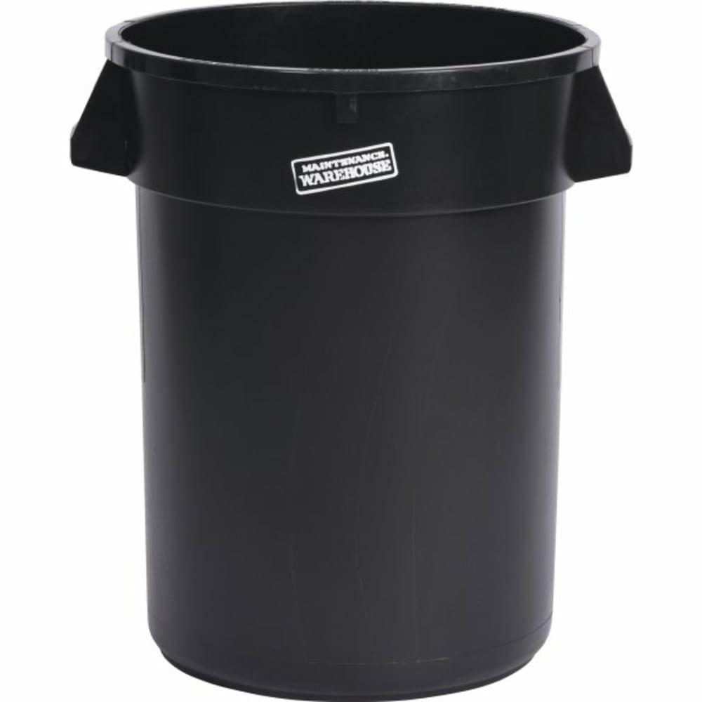 32 Gallon Round Waste Receptacle W/ Handle (Black)