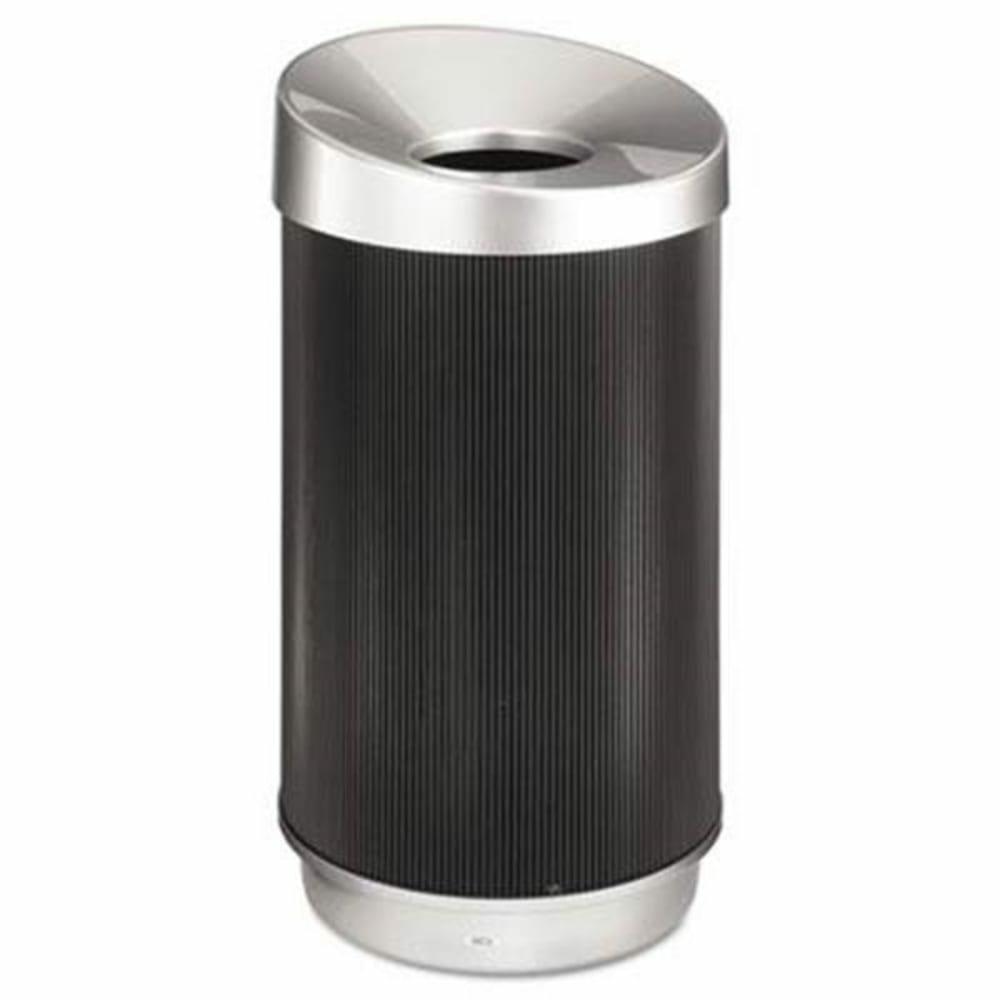 38 Gallon At-Your-Disposal Vertex Polyethylene Receptacle (Black/Chrome)