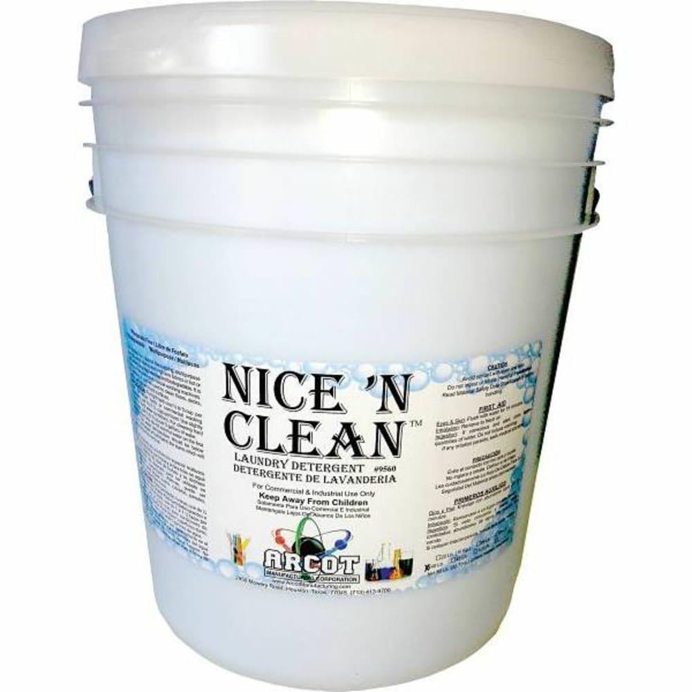 40 Lb. Nice ‘N Clean Laundry Detergent Pail Non-Scented Blue Powder