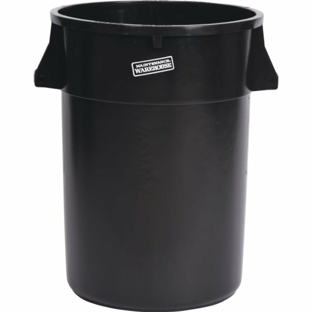 44 Gallon Round Waste Receptacle W/ Handle (Black)