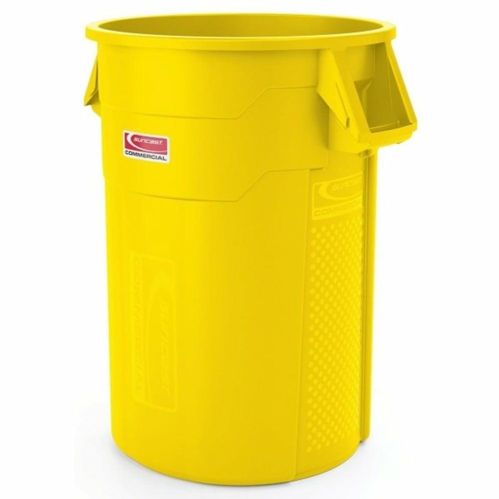 44 Gallon Utility Trash Can Yellow