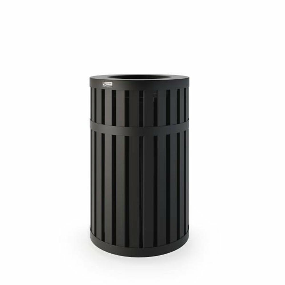 45 Gallon Round Slatted Metal Trash Can