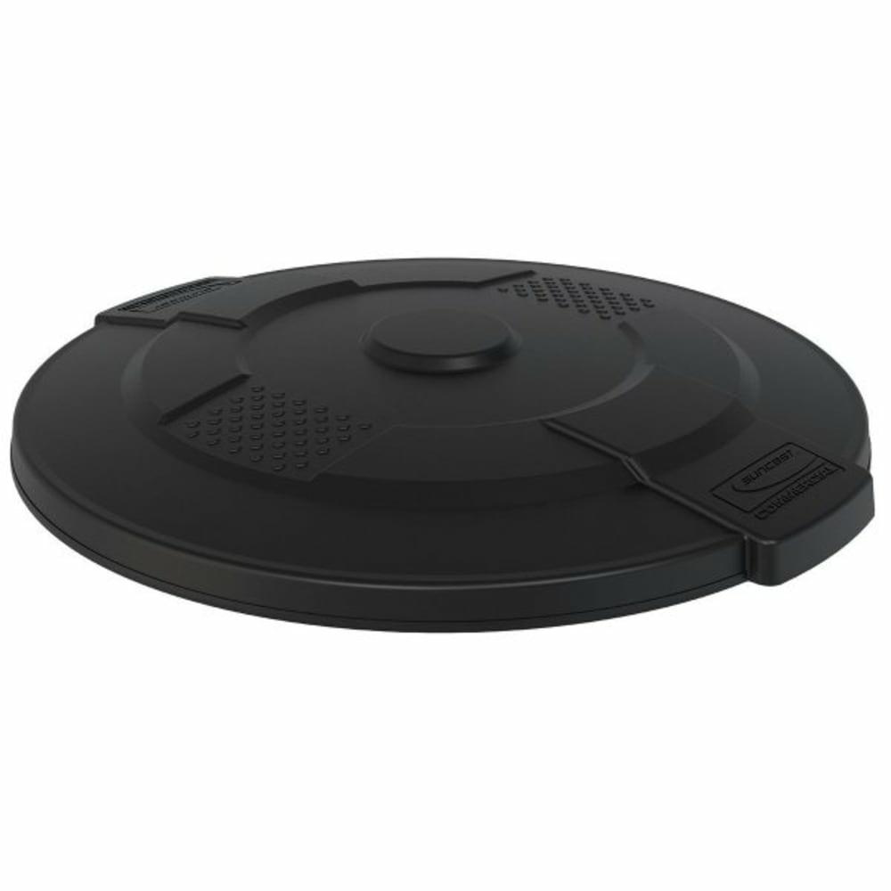 55 Gallon Utility Trash Can Lid Black