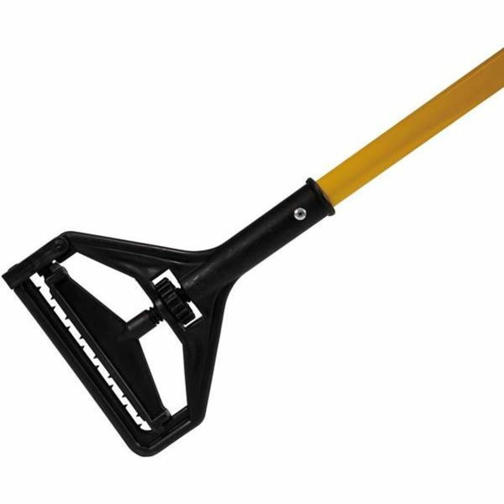 60 In. Yellow Fiberglass Mop Handle W/ Side Gate Head