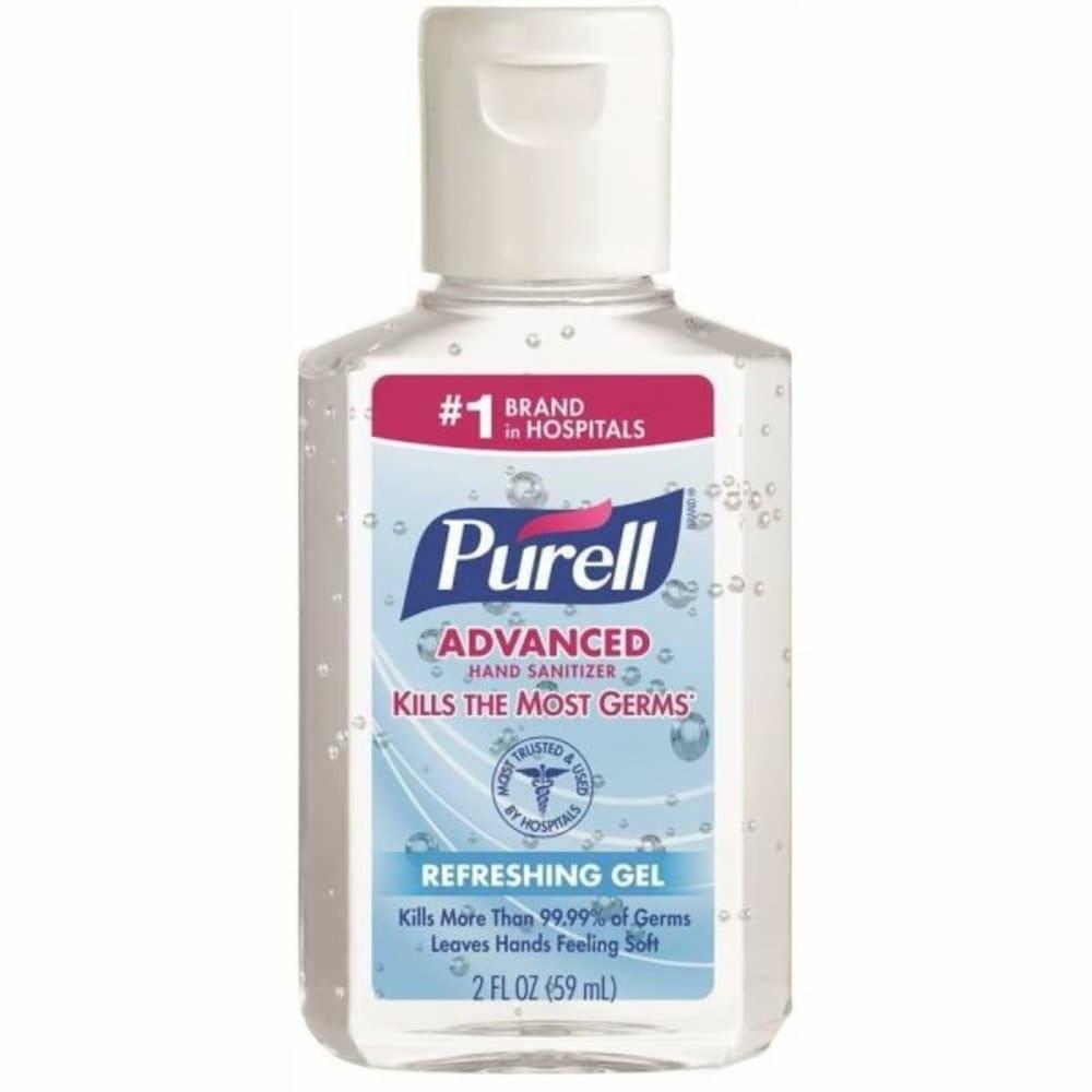 Advanced Hand Sanitizer Refreshing Gel, Clean Scent, 2 Oz Travel Size Flip-Cap Bottle Case Of 24