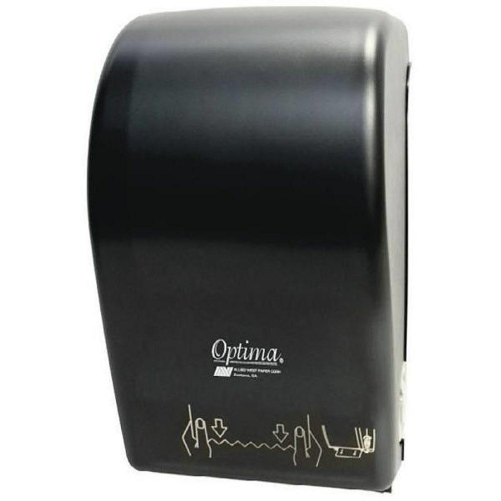 Allied West Paper Auto-Cut Hands Free Roll Towel Dispenser (Black)