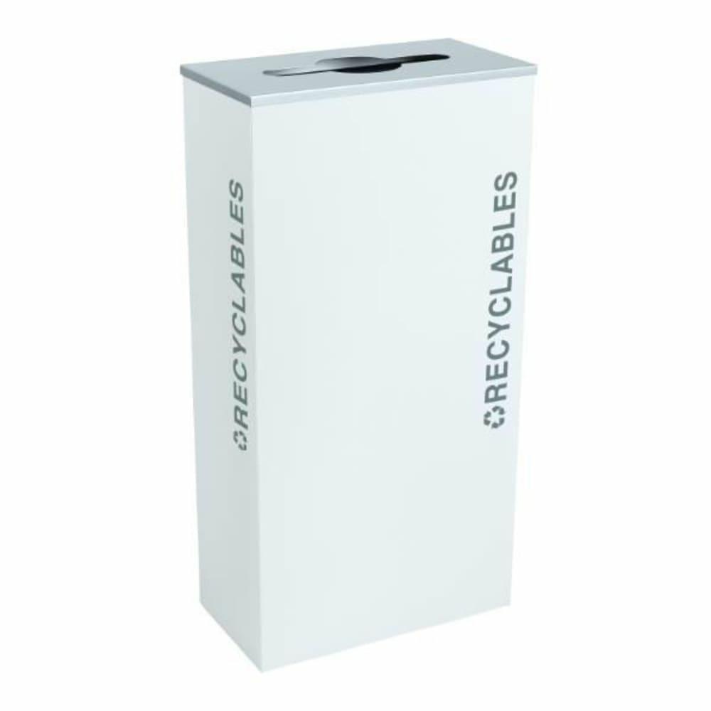 Black Tie Series 17 Gallon Recycling Receptacle Rc-Kd17-R Bt-Wht