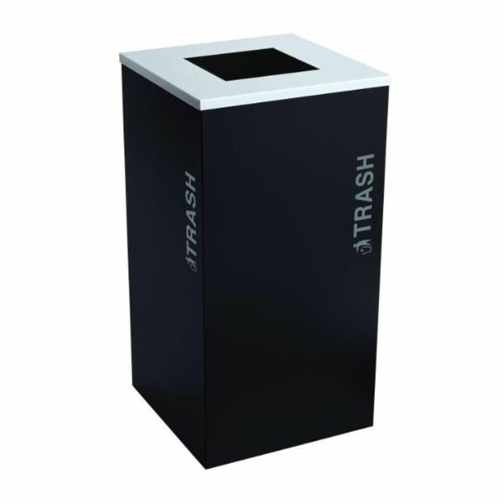 Black Tie Series 24 Gallon Square Trash Receptacle Rc-Kdsq-T Bt-Pbg