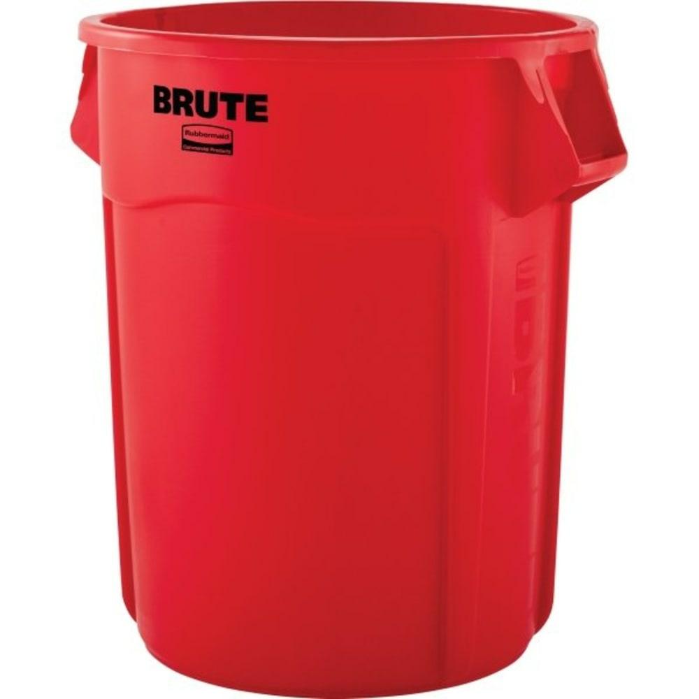 Brute 55 Gal Red Round Utility Trash Can (3-Pack)