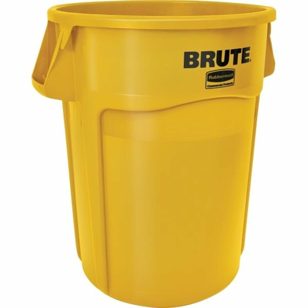 Brute 55 Gal Yellow Round Utility Trash Can (3-Pack)