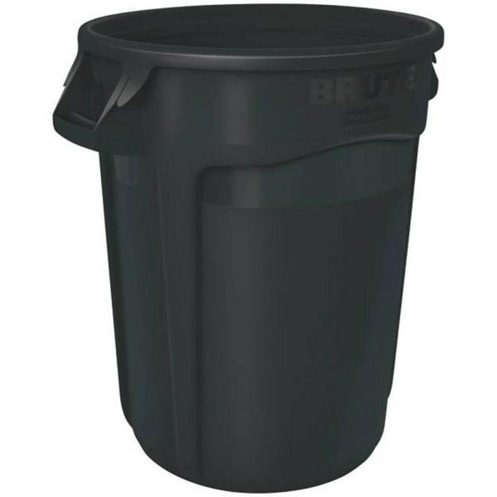 Commercial 44 Gal. Brute Round Vented Trash Can (Black)