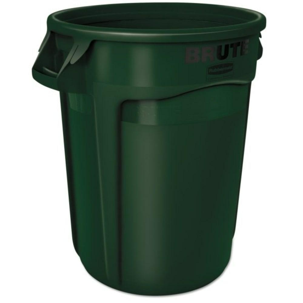 Commercial Brute 32 Gallon Dark Green Round Trash Can