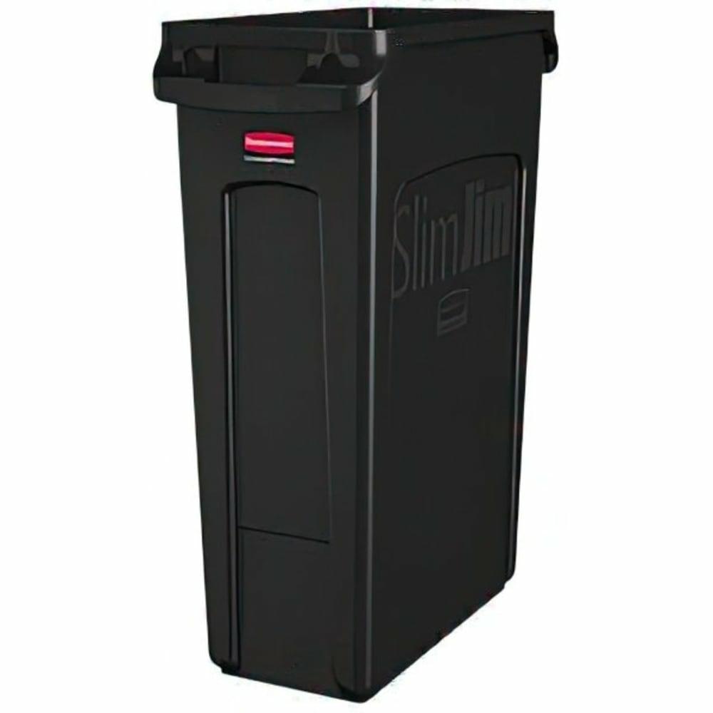 Commercial Slim Jim 23 Gallon Trash Can W/ Venting Channels