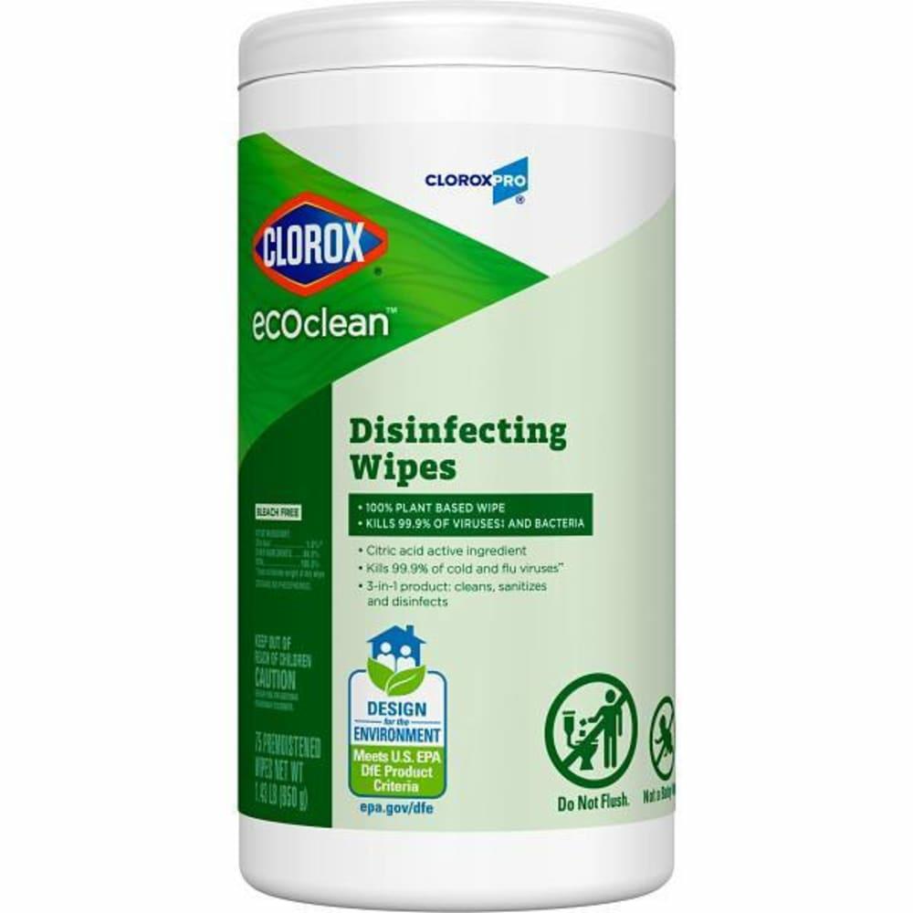 Ecoclean Disinfecting Wipes 75 Count Case Of 6