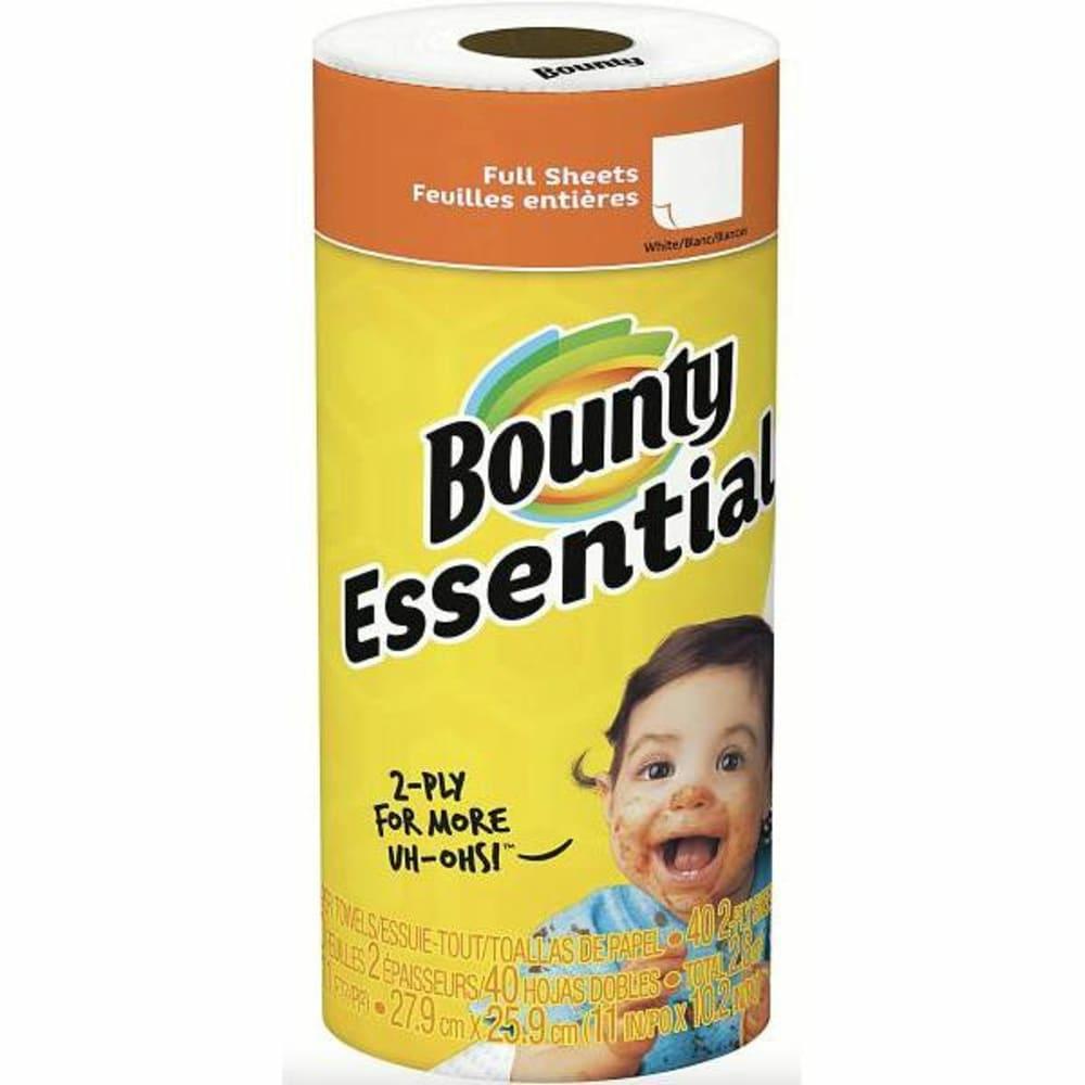 Essentials White Paper Towel Roll (40 Sheets Per Roll), Case Of 30