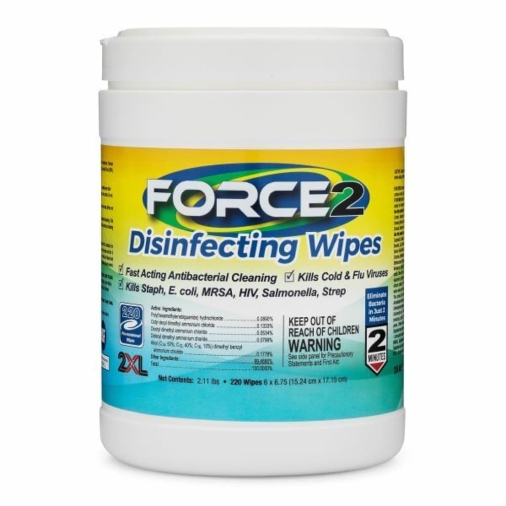 Force2 Disinfecting Canister Wipes , Case Of 6