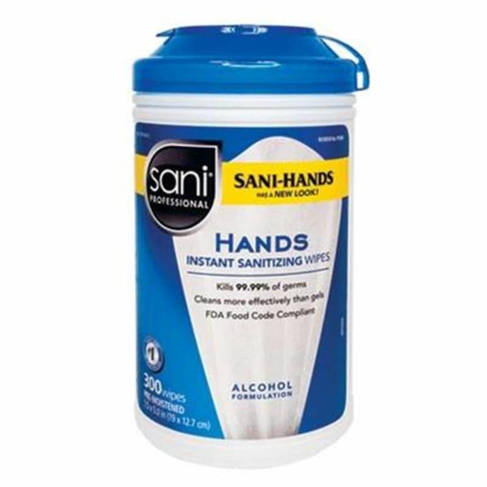 Hands Instant Sanitizing Wipes 300/Canister, Carton Of 6