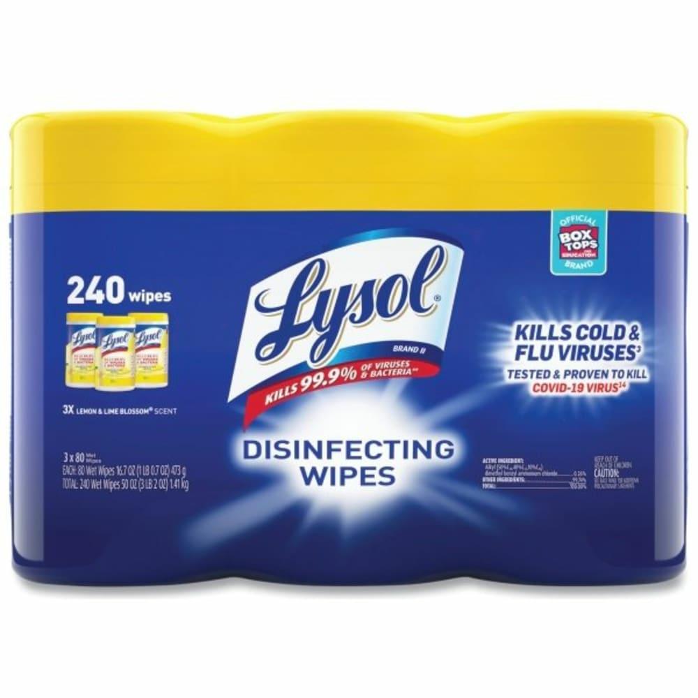 Lemon Lime Disinfecting Wipes (6-Case)